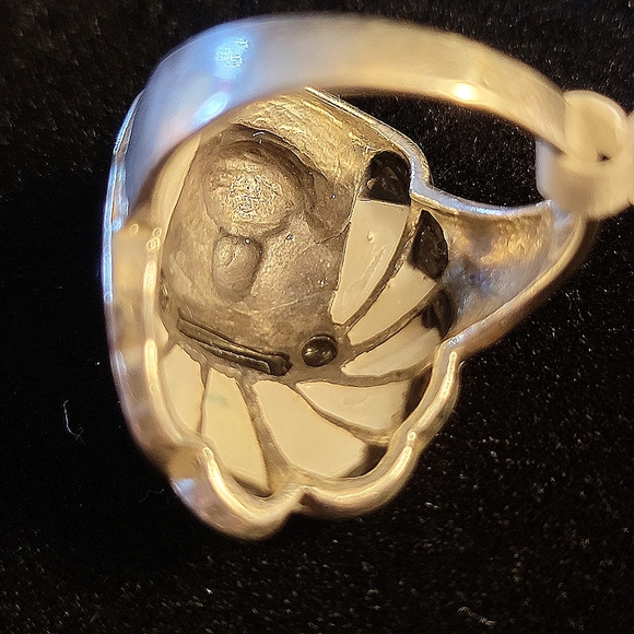 925 Silver Ring Onyx & MOP - Picture 6 of 6